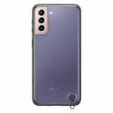 Resigilat - Husa Samsung Clear Protective Cover pentru Samsung Galaxy S21+, EF-GG996CBEGWW, Negru
