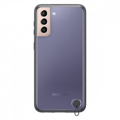 Husa de protectie telefon Samsung Clear Protective Cover pentru Samsung Galaxy S21+, EF-GG996CBEGWW, Negru