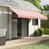 P&acirc;nză Copertină Rezervă vidaXL, 4x3.5m, Poliester, Protecție UV, Roșu/Alb - Copertina Gradina