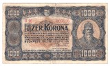 UNGARIA ROMANIA 1000 COROANE EZER KORONA 1923 STARE FF BUNA