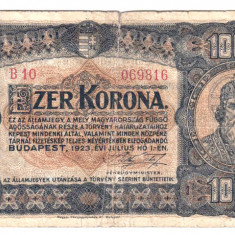 UNGARIA ROMANIA 1000 COROANE EZER KORONA 1923 STARE FF BUNA