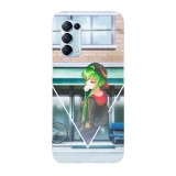 Husa compatibila cu Oppo A54 5G, Viceversa, model Pizza Girl Code Geass, Silicon, TPU, Transparent, Carcasa