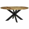 VidaXL Masă de dining 160 x 160 x 76 cm lemn de mango nefinisat 358879