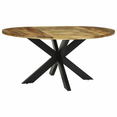 vidaXL Masă de dining 160 x 160 x 76 cm lemn de mango nefinisat 358879 foto