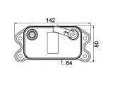 Radiator racire ulei motor, termoflot OEM/OES (Behr) Volvo C30, 10.2006-2012, Volvo C70, 03.2006-2013, motor 2.4 D5, 120/132 kw, diesel, 142x80x64 mm