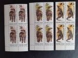 1990 -Rusia -Animale preistorice ( bloc de 4) , Mi. 6116 - 6120 MNH