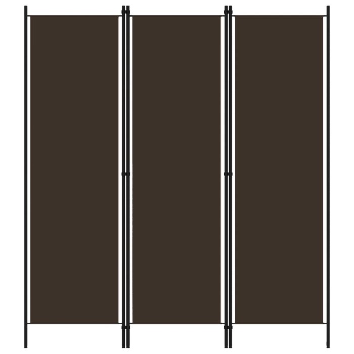vidaXL Paravan de cameră cu 3 panouri, maro, 150 x 180 cm