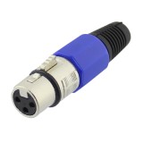 Mufa XLR mama, pe cablu, albastru - 402571