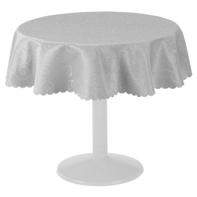 Fata de masa rotunda cu ornament Jemidi, 135 cm, Maro, Poliester, 55264.25.21 foto