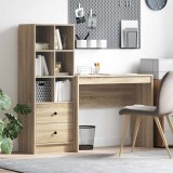 vidaXL Birou cu spațiu de depozitare cu sertar 2 pcs Stejar Sonoma 3337323