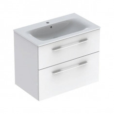 Set mobilier cu lavoar, Geberit, Selnova Square, alb, 80 cm