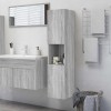 Dulap baie Gossi, 30x30x130 cm, lemn prelucrat, gri sonoma. Corp baie suspendat/pe perete. Spatiu depozitare