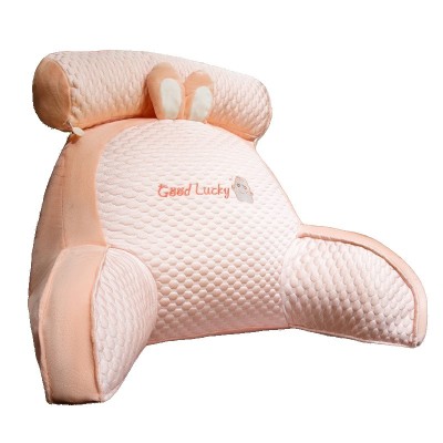 Pern&amp;Auml; cozybunny, sp&amp;Auml;tar pentru pat cu suport lombar, material moale din plus, model iepure, 60x40 cm, roz foto