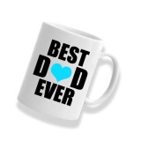 Cana alba personalizata "Best Dad ever", INOVATIX&reg;. 330ml