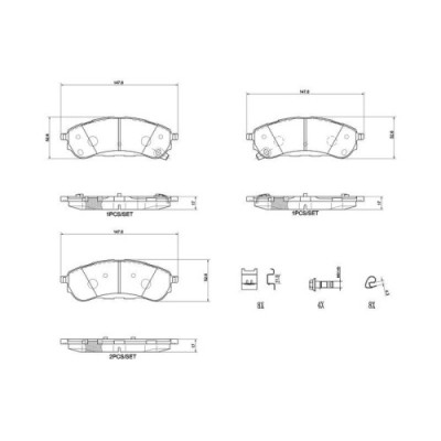 Placute frana Ford Ranger (Tke) 04.11-, Spate, BREMBO foto