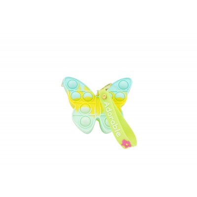 Jucarie antistres din silicon, Flippy, Pop It Now and Flip It, Portofel fluturas, Bleu/Galben foto