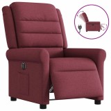 Cumpara ieftin Fotoliu rabatabil electric, rosu vin, material textil