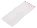 Pungă cu fermoar 180mm x 80mm 40um polietilenă