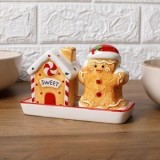 Set ceramic Craciun solnita casuta și om de turta dulce, CMCLASS