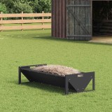 vidaXL Jgheab pentru hrănirea animalelor Negru 108 x 50 x 28 cm 874615