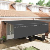 Cortina Retractabilă Manual Antracit Gri 500 &times; 300 cm