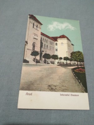 CARTE POSTALA ARAD INTERNATUL DIECEZAN 1926 NECIRCULATA foto