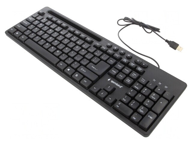 Tastatură USB Neagră cu Cablu 1,5m US Layout