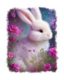 Cumpara ieftin Sticker decorativ, Iepuras, Roz, 70 cm, 9377ST, Oem