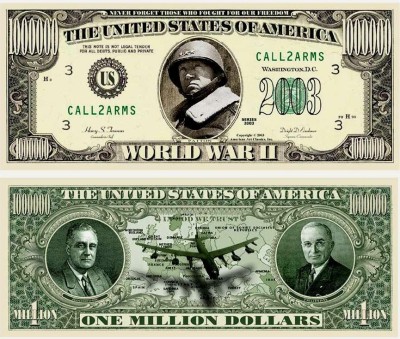 !!! RARR : SUA = FANTASY NOTE = WWII , AL DOILEA RAZBOI MONDIAL - 2003 - UNC foto