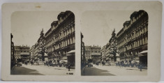 VIENA , STRADA GRABEN , MONUMENTUL CIUMEI , FOTOGRAFIE STEROSCOPICA , INCEPUTUL SEC. XX foto