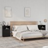 Gossi noptiere, 2 buc., negru, lemn prelucrat