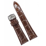 Cumpara ieftin Curea Ceas Premium &ndash; Piele Natural? Maro, Imprimeu Crocodil