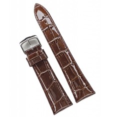 Curea Ceas Premium &ndash; Piele Natural? Maro, Imprimeu Crocodil