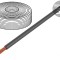 Cablu electric gri 1x2,5mm2 Cu PVC 450/750V