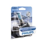 Bec Far Philips HB3 12V 65W White Vision Ultra, Halogen, Lumina Alba, Soclu HB3 (9005)