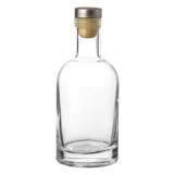 Sticlă cu Capac Metalic, 200ml, Transparent, 6x17cm, Capacitate 0,2L, Oem