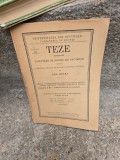 TEZE PREZENTATE FACULTATII DE STIINTE DIN BUCURESTI