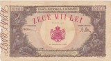 Bancnotă Rom&acirc;nia 10.000 lei 1945, Regele Mihai I, seria J.1036