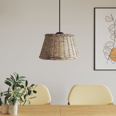 vidaXL Abajur lustră, maro, &amp;Oslash;50x30 cm, răchită foto