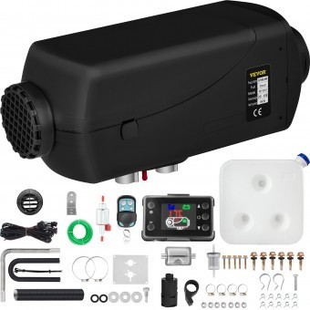 Sirocou diesel, incalzire stationara Vevor 5 kW, alimentare 24V DC, Telecomanda, consum 0.11-0.51 l/h foto