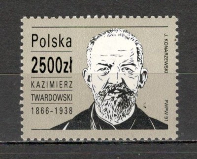 Polonia.1991 125 ani nastere K.Twardovski-filozof,pedagog MP.255 foto