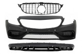 Bara fata Mercedes C-Class W205 S205 2014-2018 cu grila si difuzor C63 Design