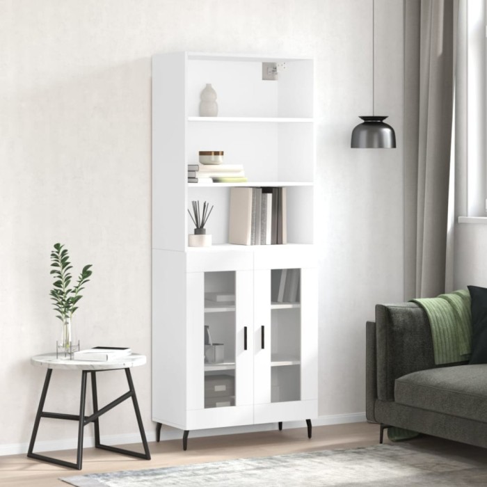 vidaXL Dulap &icirc;nalt, alb, 69,5x34x180 cm, lemn compozit 3189333