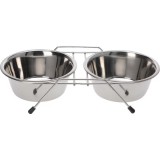 Set 2 boluri cu suport, otel inoxidabil, diametru bol 16 cm