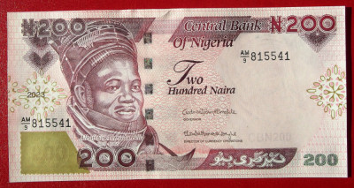 Nigeria 200 Naira 2023 UNC necirculata ** foto