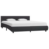 vidaXL Cadru de pat cu LED, negru, 160 x 200 cm, piele ecologică 285484