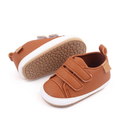 Pantofiori maro cu barete cu arici (Marime Disponibila: 6-9 luni (Marimea 19 foto