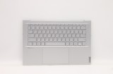 Carcasa superioara cu tastatura palmrest Laptop, Lenovo, Yoga Slim 7 Carbon 14ACN6 Type 82L0, 5CB1D70671, AM28C000100, iluminata, Cloud Grey, layout U