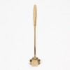 Set 6 lingurite aurii inox, model floare, 17.8cm