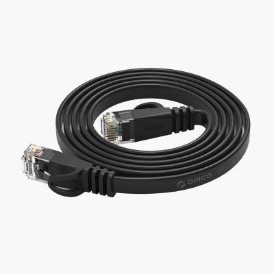 Cablu de retea Cat6 5m plat negru Orico PUG-C6B foto